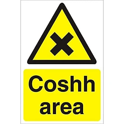 Image of Seco Coshh Area Sign, 200mm x 300mm 4mm Fluted Board