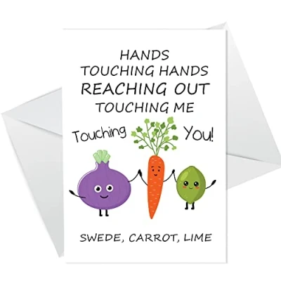 Image of RED OCEAN Swede Carrot Lime Sweet Funny Birthday Card for Dad Mum Husband Wife Caroline Boyfriend Him Her