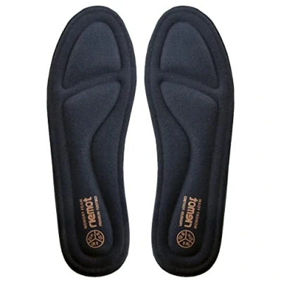 Image of riemot Memory Foam Insoles for Men and Women,Replacement Shoe Inserts Sports Shoes,Trainers,Sneakers,Work Boots, 4, Women Navy
