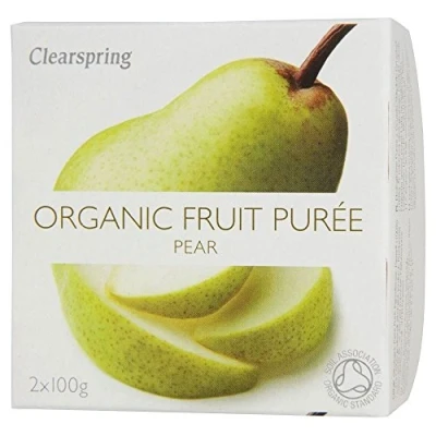 Image of Clearspring Organic Pear Fruit Puree Dessert (2x100g) Pack of 6