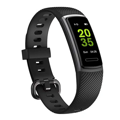 Image of Fitness Trackers HR, Step Counter, Sleep Monitor, Waterproof Watch with Heart Rate ID 152 Health Activity Tracker as Pedometer for Kids Women Men (Black)
