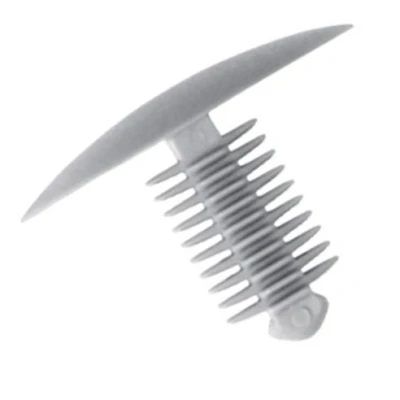 Image of Fir Tree Plastic Trim Clips Grey 9 10mm hole 33mm Head x25 FREE FIRST CLASS UK POSTAGE!