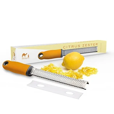 Image of Silk Route Pro Zester Razor Sharp Fine Stainless Steel Blade with Ergonomic Handle for Grating Products Comes Protective Sheath/Cover
