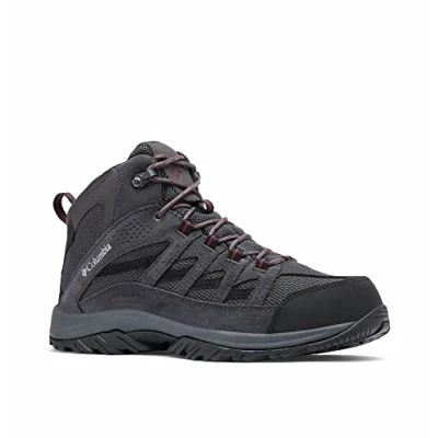 Image of Columbia Men&#039;s Crestwood mid WP waterproof rise hiking boots, Grey (Dark x Deep Rust), 10 UK
