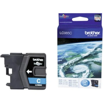 Image of Brother LC 985C Inkjet Cartridge, Cyan, Single Pack, Standard Yield, Includes 1 x Genuine Supplies
