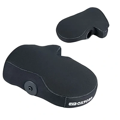 Image of Oxford Products Bar End Motorcycle Bike Handlebar Muffs Neoprene Weather Protection, Black, One Size, OX393