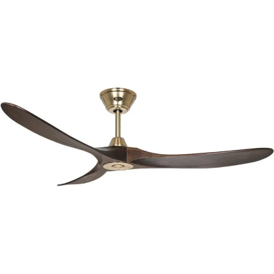 Image of CASAFAN Eco Genuino Ceiling Fan, Rotor Blade 1520 mm, Walnut/Brass