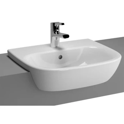 Image of Vitra Zentrum Semi Recessed Basin White 500mm 5635B003 0001