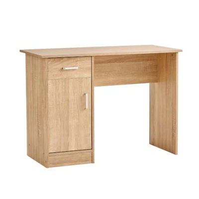 Image of Tyler Home Source Desk Oak 1 Drawer Door Compact Computer Workstation Office Table