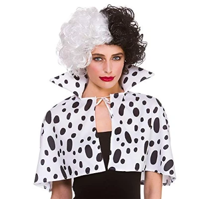 Image of Wicked Costumes Adult Dalmatian Print Cape with Collar Fancy Dress Accessory