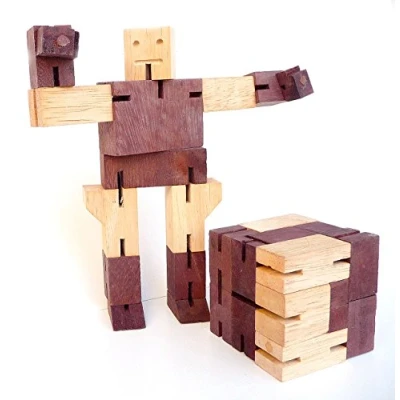 Image of Logica Puzzles Art. Automa 3D Wooden Game and Brain Teaser Difficulty 3/6 Hard Leonardo da Vinci Collection