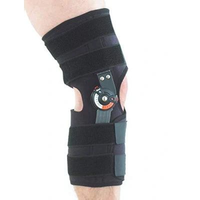 Image of Neo G Hinged Knee Support, Adjusta Fit Open Patella Support For Arthritis, Joint Pain, Tendon, Ligament Strains, ACL, Injury Recovery Adjustable Dials Class 1 Medical Device One Size Black