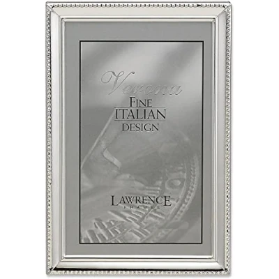 Image of Lawrence Frames Bead Border Design, 8x12, Silver