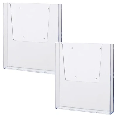 Image of Helit H2350202 2 Brochure Holder Wand the Help Wall DIN A4 Pack of Transparent