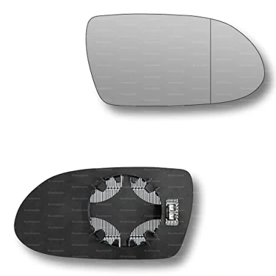 Image of Less4spares Replacement Wing Mirror Glass Right Compatible with Mercedes SLK 2004 2008 CLIP ON Driver Off side Heated Blind Spot