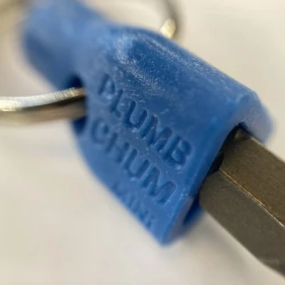 Image of Plumb Chum Mini, Gas and Electricity Meter Box Key, Radiator Bleed Key Hex Bit Holder/Screwdriver (Blue)