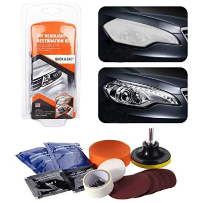 Image of belupai Headlight Repair Headlamp Restoration Kit DIY Brightener Head Lense Clean Suitable For Cars Bikes Motorcycles Car Tool Sets