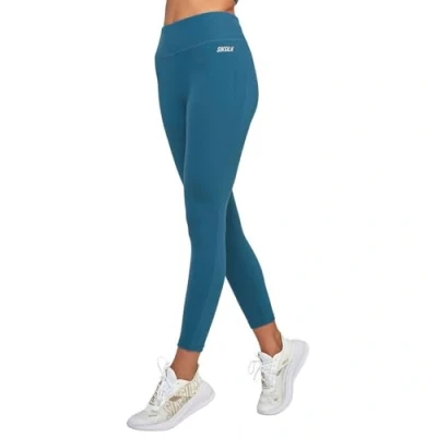 Image of SikSilk Womenss Sports Essentials Leggings in Teal Size 8 UK