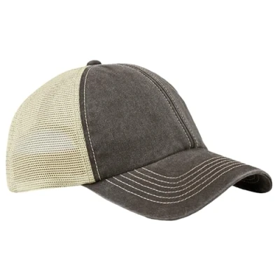 Image of Beechfield 6 panel Vintage Trucker Unisex Brown/Stone One Size