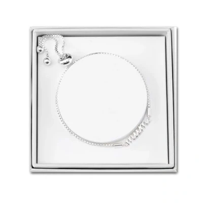 Image of Philip Jones Silver Plated Mum Bracelet Created with Zircondia® Crystals Gift Box