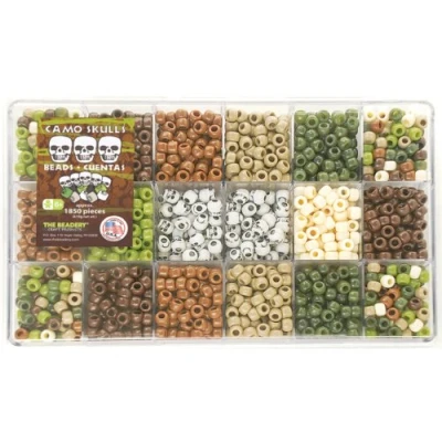 Image of Beadery Extravaganza Bead Box Kit 21.5 oz Camo and Skulls