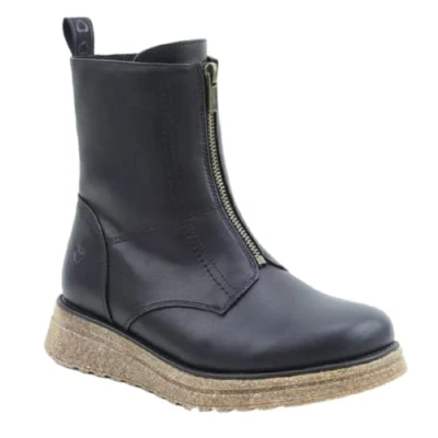 Image of Heavenly Feet Rosana Ankle Boot Stylish Memory Foam Wedge Heel Zip Casual Boots (Black, UK Footwear Size System, Adult, Women, Numeric, Medium, 5)