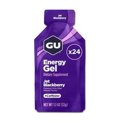 Image of GU Jet BlackBerry Flavour Energy Gels Box of 24