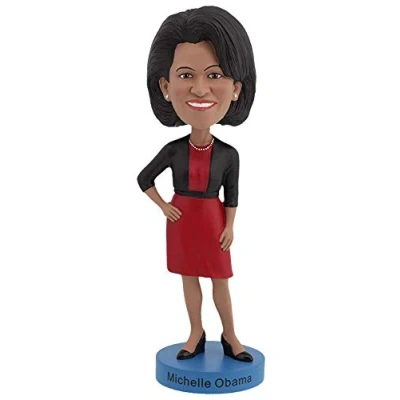Image of Royal Bobbles Michelle Obama Bobblehead, Premium Polyresin Lifelike Figure, Unique Serial Number, Exquisite Detail