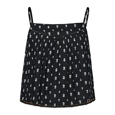 Image of Superdry Women&#039;s Vintage Embellished CAMI TOP Shirt, Black Geo, M