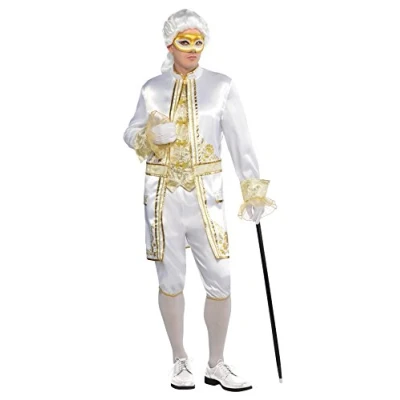 Image of amscan 997856 Adult Casanova Costume Medium 1 Pc, Non Solid Colour, One Size
