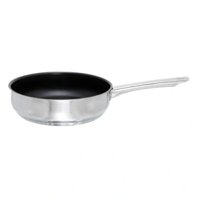Image of Buckingham Professional Induction Deep Frying Pan with Xylan Non Stick Coating and Hollow Handle, Stainless Steel, 24 cm