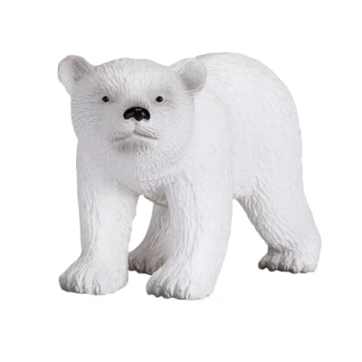 Image of MOJO Polar Bear Cub Walking Wildlife Animal Model Toy Figure