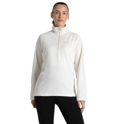 Image of Craghoppers Womens Miska Vi Half Zip Fleece Pullover Sweater, Sea Salt, 10 UK