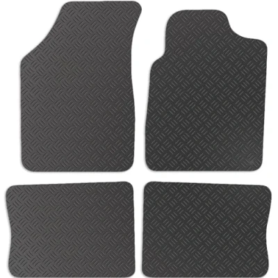 Image of Carsio Car Mats For Renault Clio 1998 2005 Tailored Fit Rubber Floor Mat Set Complete Accessory Black Custom Fitted Anti Slip Backing, Heavy Duty &amp; Waterproof