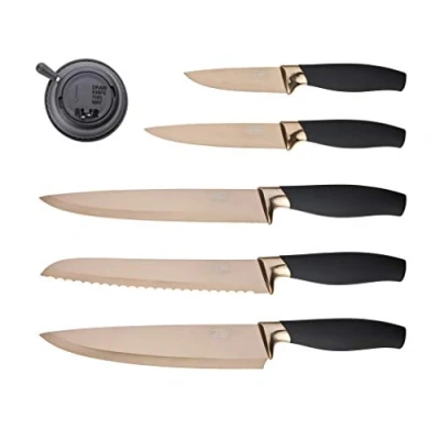 Image of Taylor&#039;s Eye Witness Brooklyn Rose Gold 5 Piece Box Set With Knife Sharpener