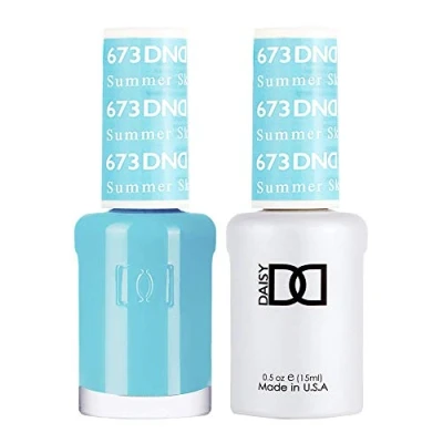 Image of DND Duo Gel &amp; Nail Polish Set Summer Sky 673 2x15ml