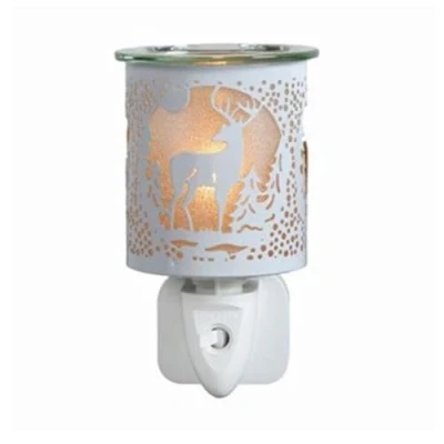 Image of Aroma White &amp; Gold Stag Plug In Wax Melt Warmer