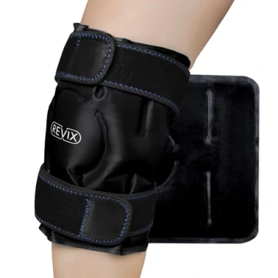 Image of REVIX Ice Pack for Knee Pain Relief, Reusable Gel Wrap Leg Injuries, Swelling, Replacement Surgery, Cold Compress Therapy Arthritis, Meniscus Tear and ACL