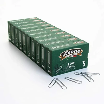 Image of Lion Dell&#039;Era No. 5 Zinc Plated Clasps 49 Cue of 10 Boxes 100 pcs. Made in Italy