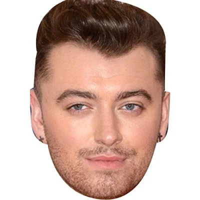 Image of FoxyPrinting Sam Smith 2018 Music Star Celebrity Cardboard Party Face Mask Fancy Dress