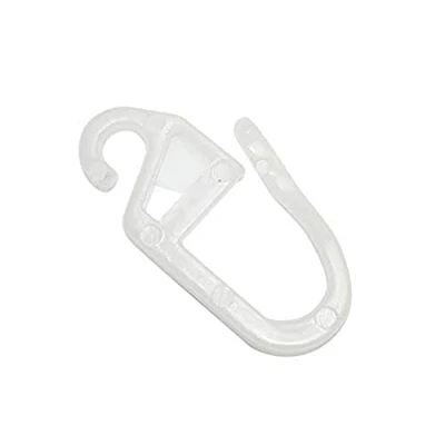 Image of Gardinia Folding Hooks POM Quality Raw White Pack of 10 for Diameter 12 mm