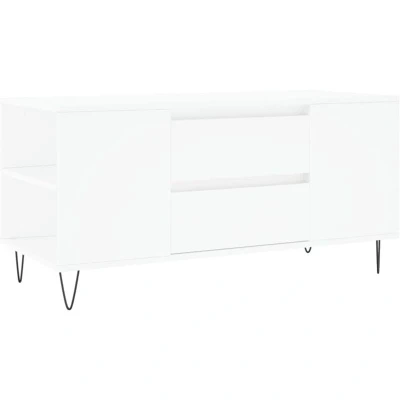 Image of vidaXL Coffee Table White 102x44.5x50 cm Engineered Wood