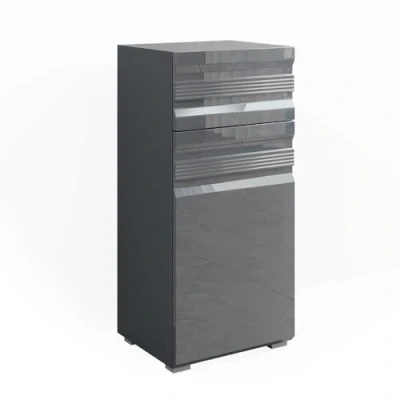 Image of Vicco Midi cabinet Freddy, Anthracite high gloss, 36 x 79 cm