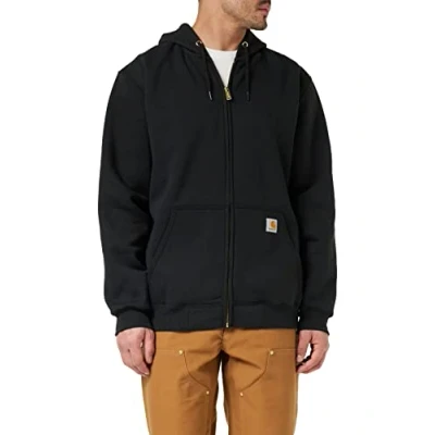 Image of Carhartt Men&#039;s Loose Fit Midweight Full Zip Sweatshirt, Black, XS