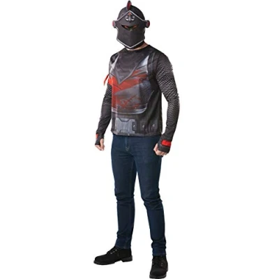Image of Rubie&#039;s 300191M Official Fortnite Black Knight Costume Kit, Gaming Skin, Unisex Tween, Multi Colour, Size Medium, Chest 38 41 Inch