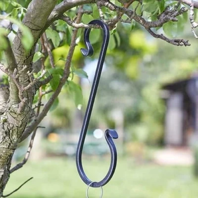 Image of Garden Mile® Hanging Basket Brackets Chains Decorative Bracket Outdoor Wall Mounted Ornamental Hook Patio (12&quot; Tree Hook)
