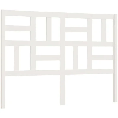 Image of Bed Headboard White 146x4x104 cm Solid Wood Pine Vidaxl