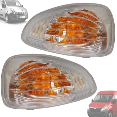 Image of Twowinds Mirror Indicator Compatible with Renault Master 3, Nissan NV400, Opel Movano, Right and Left Side, 7485120621 7485120620 (set of 2, both sides)
