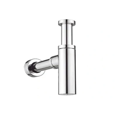 Image of Luxury Chrome Brass Round Minimalist Bottle Trap Tap Waste Bathroom Basin Sink 11/4&quot; 32MM