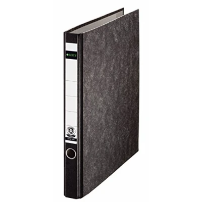 Image of Leitz Esselte 10400000 Ring Binder Hard Cardboard 2 Rings A4 35 mm Black